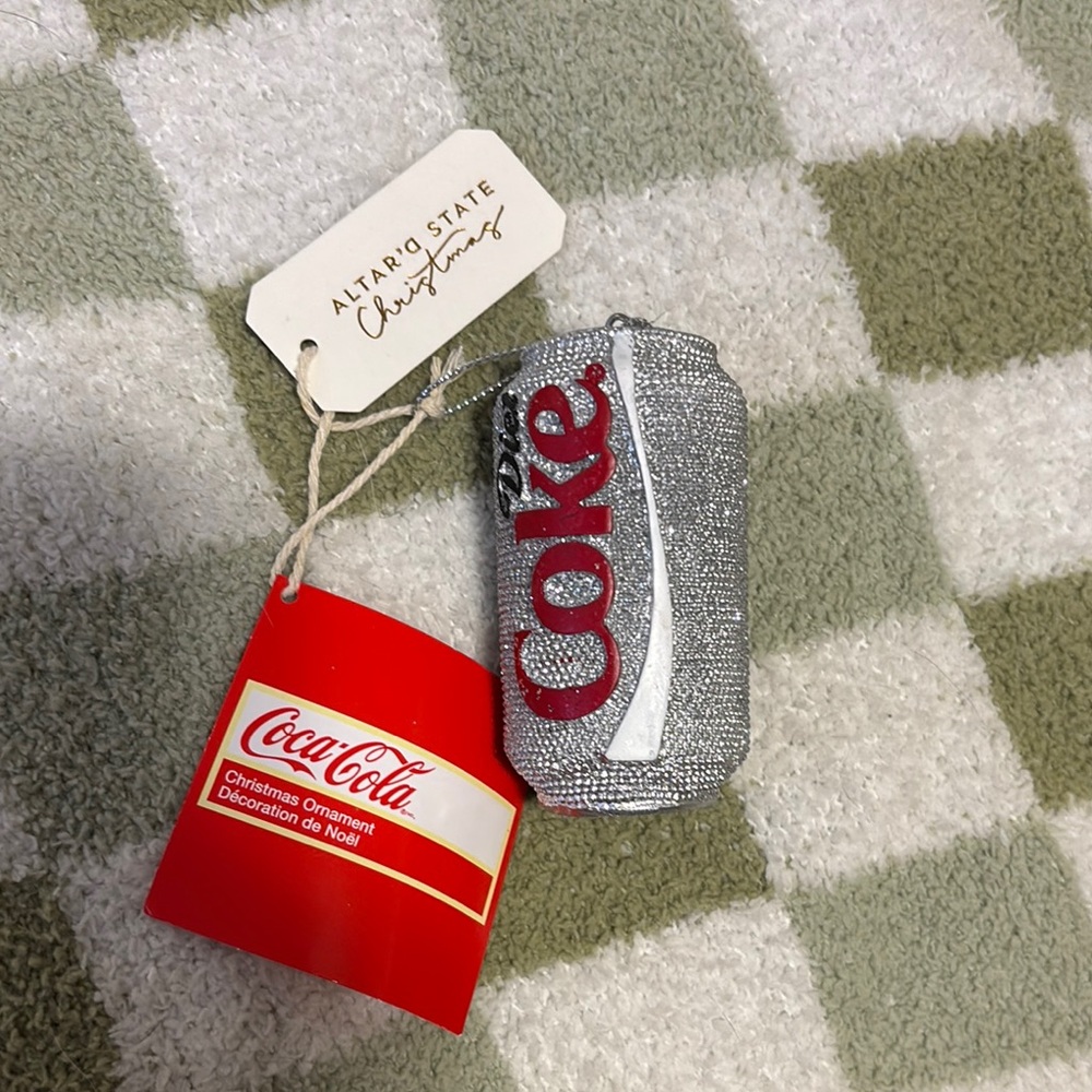 Altar’d State Coca-Cola Silver and Red Ornament